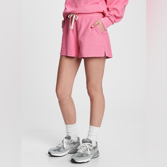Gap Reverse Terry Pink Shorts, Small - Picture 1 of 9